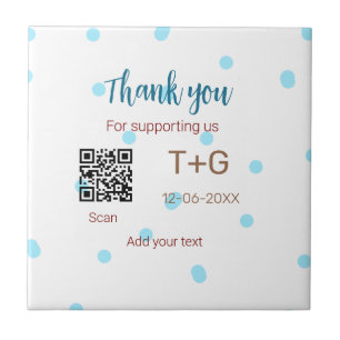 Carreau Fonds Lune de miel Ajouter Q R code nom de couple