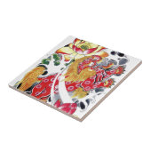 Carreau Foot Dog & Lotus Tattoo Design (Côté)