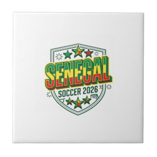 Carreau Football Sénégal 2026 Football Gras Typographie Pa