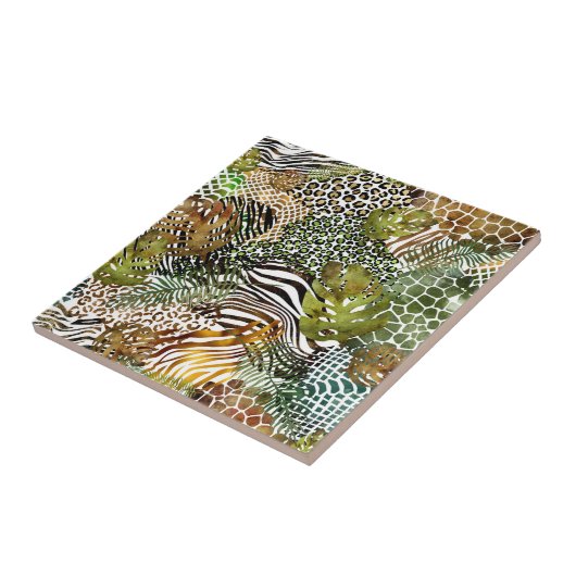 Carreau Forêt abstraite colorée (Côté)