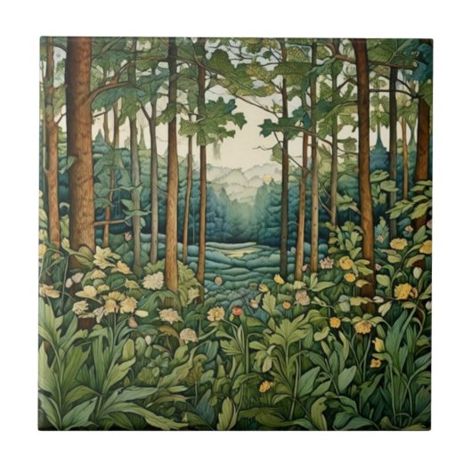 Carreau Forêt botanique enchantée (Devant)