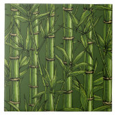 Carreau Forêt de bambou en vert (Devant)