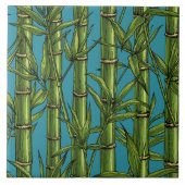Carreau Forêt de bambou sur bleu (Devant)
