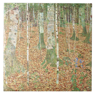 Carreau Forêt de bouleaux par Gustav Klimt