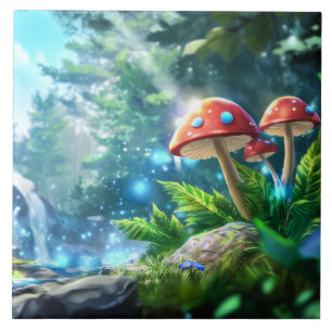 Carreau Forêt de champignons
