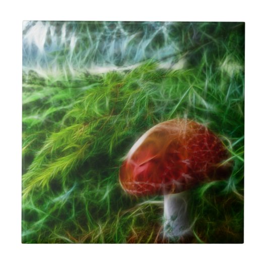Carreau Forêt de fractale de champignon (Devant)
