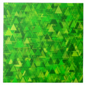 Carreau "Forêt" de motif vert de formes de triangle (Devant)