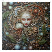 Carreau Forêt de Noël Fée Espagnol Teracota (Devant)