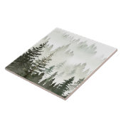 Carreau Forêt de verdure brumeuse à l'aquarelle (Côté)