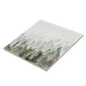 Carreau Forêt de verdure brumeuse à l'aquarelle (Côté)