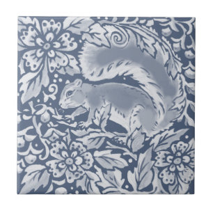 Carreau Forêt d'écureuil bleu Forêt d'animaux 