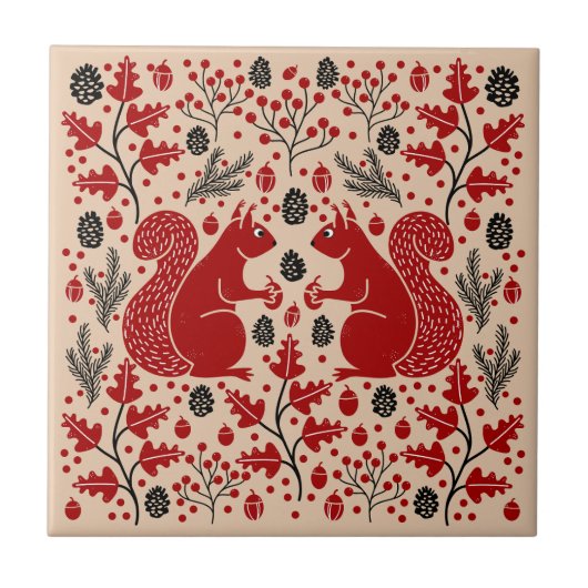 Carreau Forêt d'écureuils (Devant)