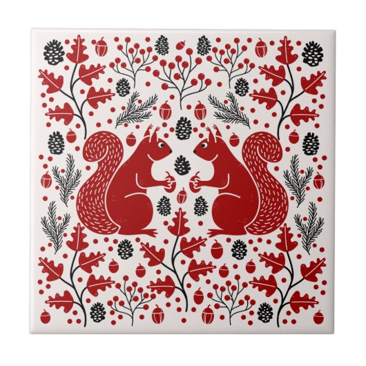 Carreau Forêt d'écureuils (Devant)