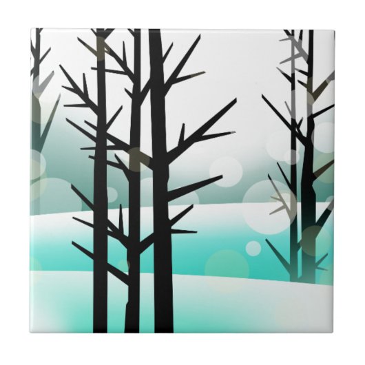 Carreau Forêt d'hiver (Devant)
