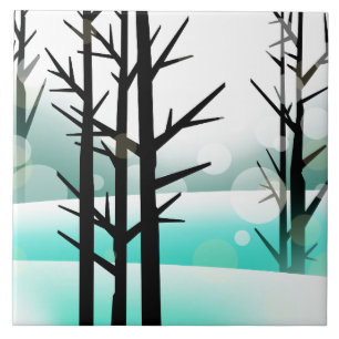 Carreau Forêt d'hiver