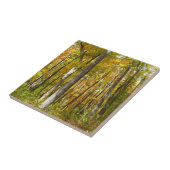 Carreau Forêt du paysage d'automne Feuille Jaune (Côté)