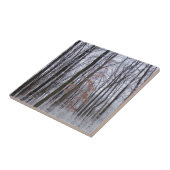 Carreau Forêt huppée neige paysage d'hiver Photographie (Côté)