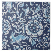 Carreau Forêt Imaginaire Bleu Forêt Mural Bois Rabbit infé (Devant)