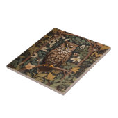 Carreau Forêt majestueuse de chouette à cornes (Côté)