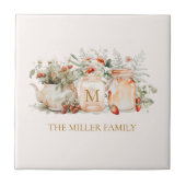 Carreau Forêt monogramme Nom de famille botanique (Devant)