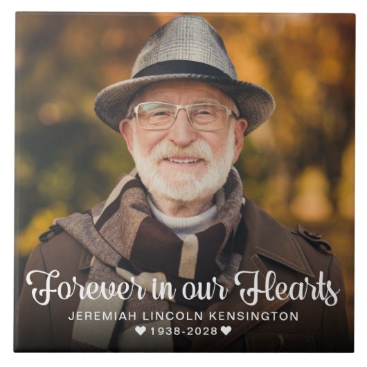 Carreau Forever in our Hearts Sympathy Memorial Photo (Devant)