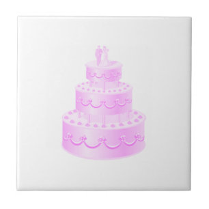 Carreau Forever Love Mariage rose gâteau
