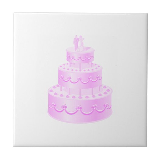 Carreau Forever Love Mariage rose gâteau (Devant)