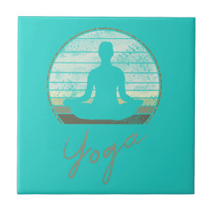 Carreau Formation de Yoga Design Vintage Méditation ou Pil