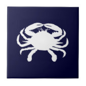 Carreau Forme de crabe bleu et blanc (Devant)