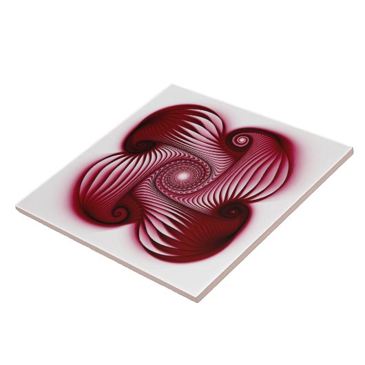 Carreau Forme de spirales rouges (Côté)