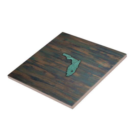 Carreau Forme Turquoise rustique de Floride (Côté)