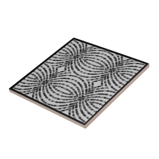 Carreau Formes de triangle gris noir translucide hypnotiqu (Côté)
