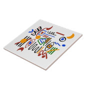 Carreau Formes fauvistes colorées (Côté)
