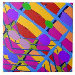 Carreau Formes fauvistes colorées 8