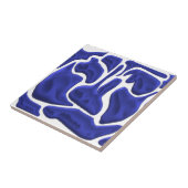 Carreau Formes fluides bleues abstraites – Art moderne 3D (Côté)