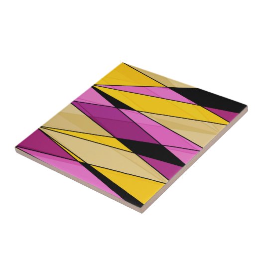 Carreau formes géométriques modernes Abstraites triangles (Côté)