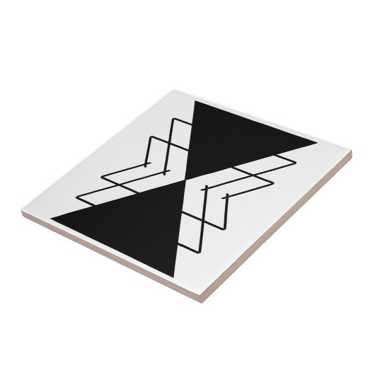 Carreau Formes géométriques noires triangles (Côté)