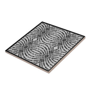 Carreau Formes triangulaires gris-noir translucide hypnoti