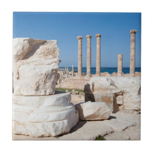 Carreau Forum Romain et vestiges d'une statue, Sabratha, A