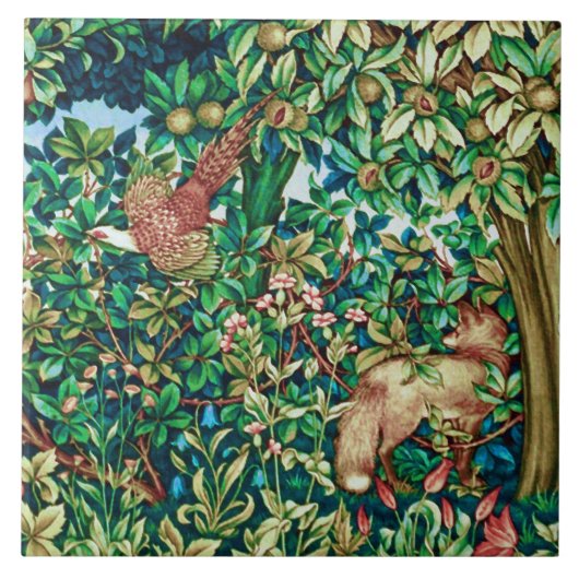 Carreau Fox de William Morris et copie de tapisserie de (Devant)
