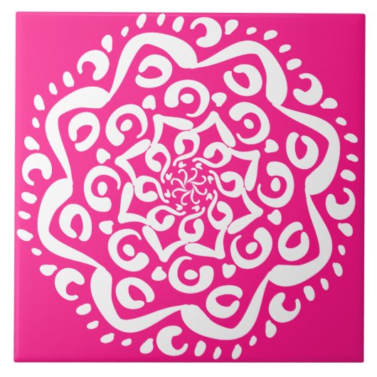 Carreau Foxglove Mandala (Devant)