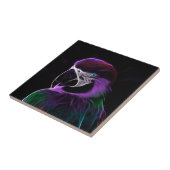 Carreau Fracale numérique de perroquet violet (Côté)