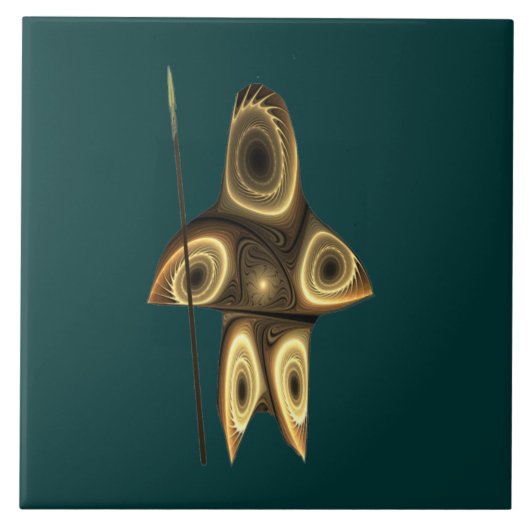 Carreau Fractal Inuit Hunter (Devant)