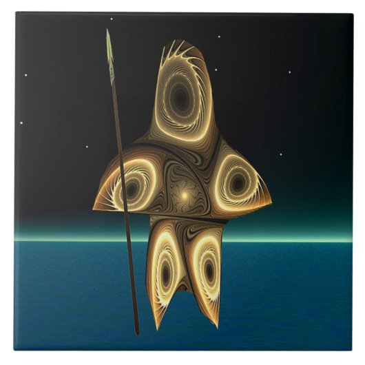 Carreau Fractal Inuit Hunter (Devant)