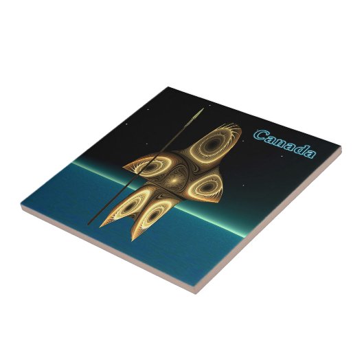 Carreau Fractal Inuit Hunter (Côté)