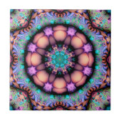 Carreau Fractal Mandala Floral Psychedelic (Devant)