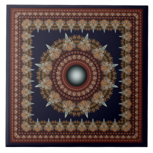 Carreau Fractal motif céramique orientale