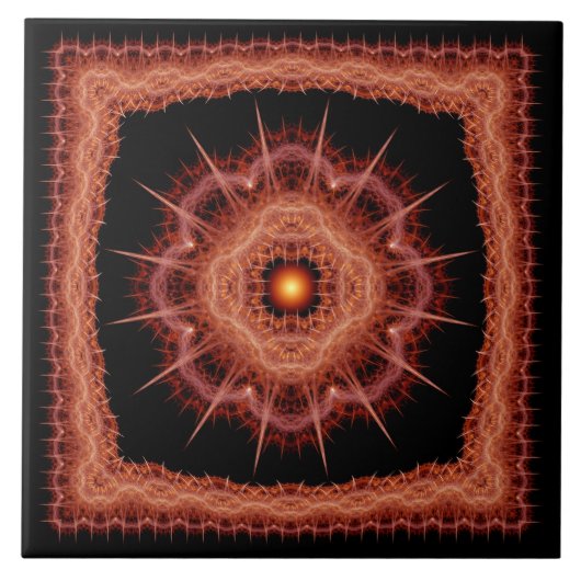 Carreau Fractal mystique motif épineux (Devant)