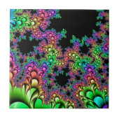 Carreau Fractale folle d'arc-en-ciel (Devant)