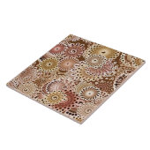 Carreau Fractale Motif, Brown, Tan et Beige (Côté)